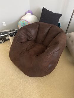 Faux leather beanbag chair