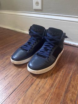Versace High-Top Leather Sneakers size 9 1/2