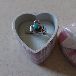 Turquoise Sterling Silver Ring Vintage 