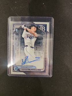 2024 Bowman Draft Chrome Nathan Flewelling RC  Auto Tampa Bay Rays ￼🔥🔥🔥