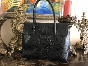 Crocodile leather bag