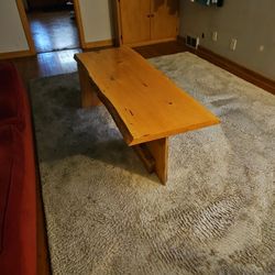 6ft. Cherry Oak Live Edge Coffee Table. 