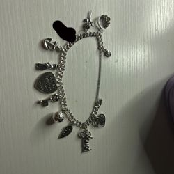 James Avery bracelet size large with 10 charms