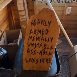 Wooden Yard Sign 