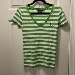 Green And White Tee