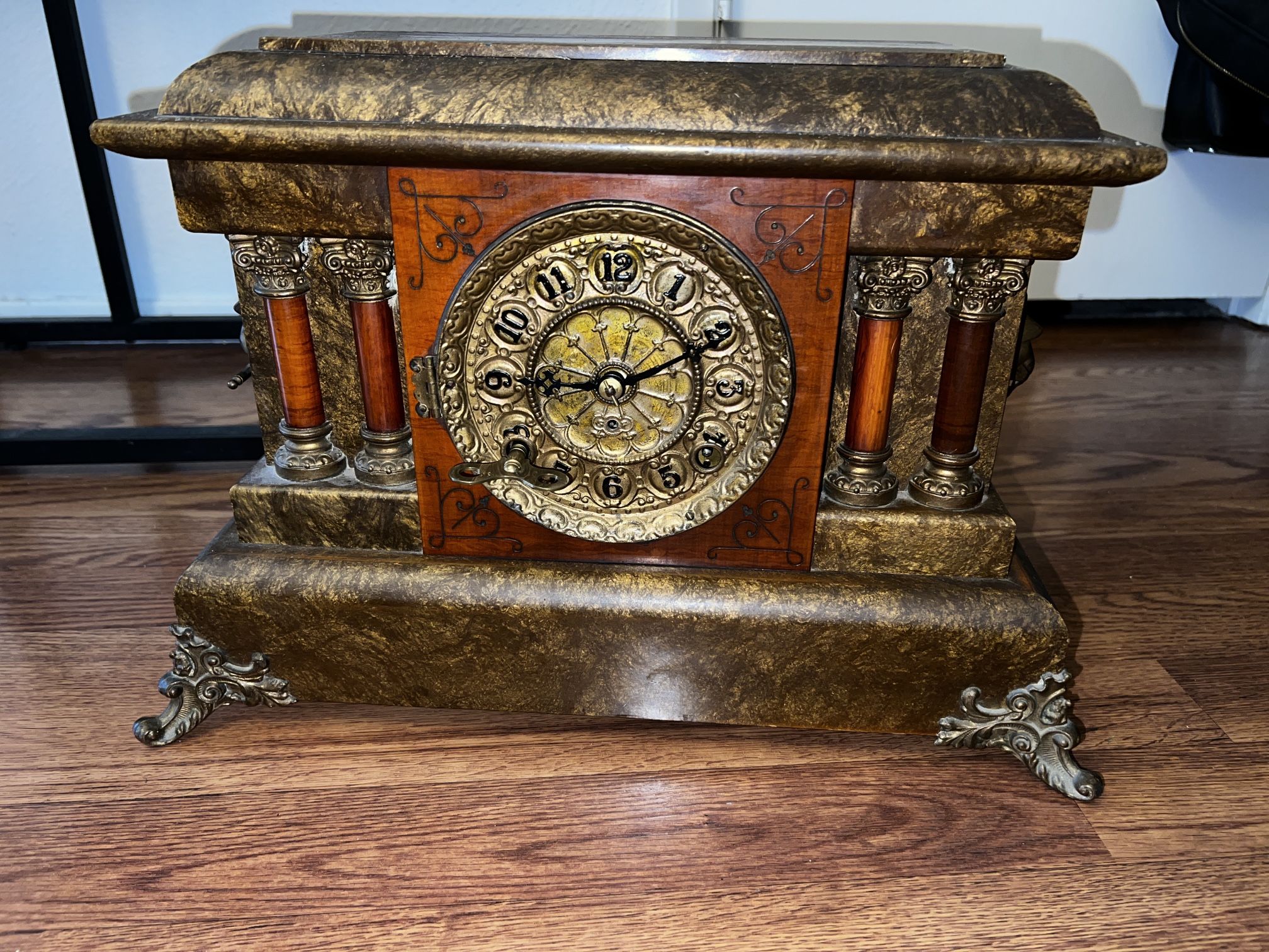 Smith Thomas clock Chandler Bros Antique Clock