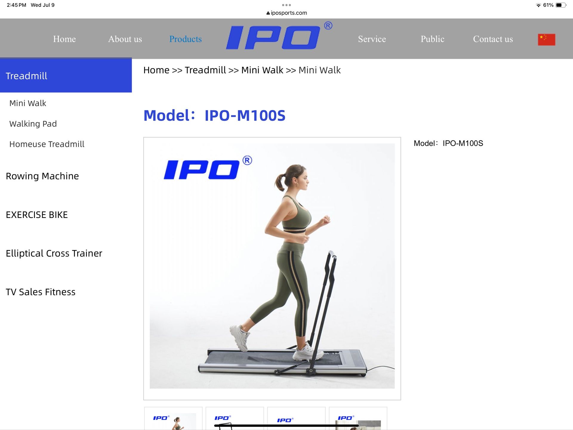 IPO Smart Walk Compact Treadmill