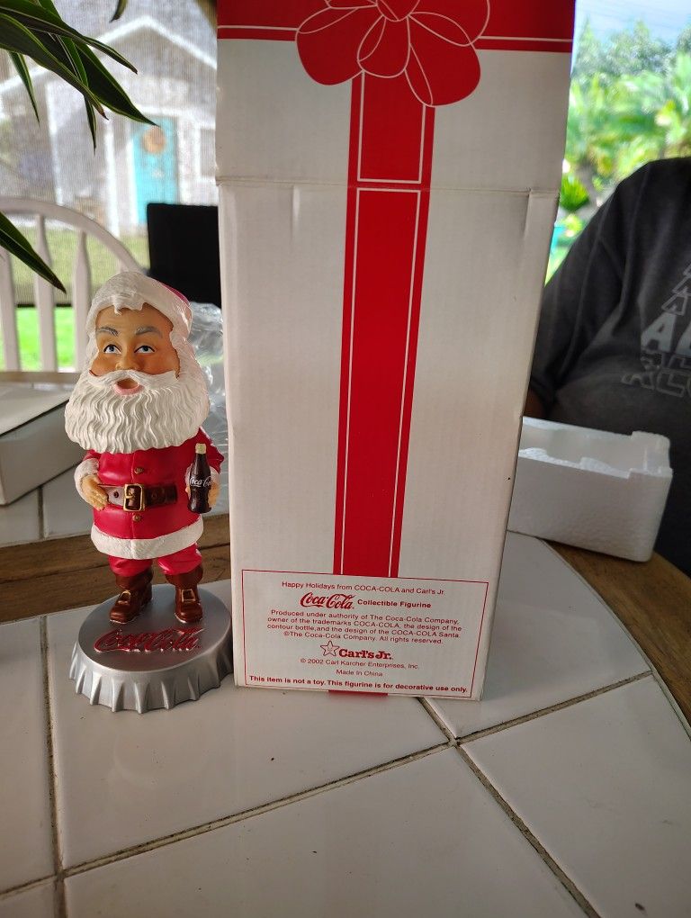 Coca Cola Santa Bobble Head From Carl's Jr Limited Edition