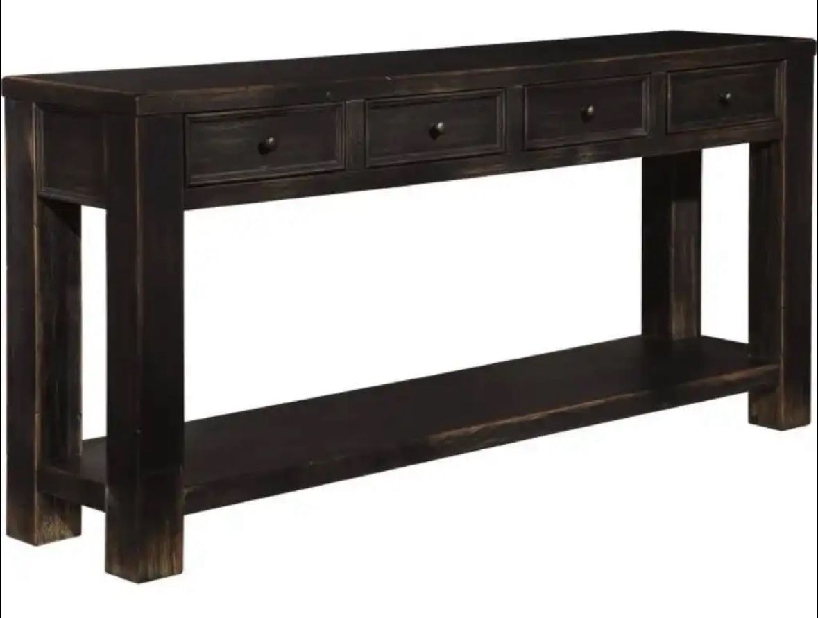 Signature Design by Ashley Gavelston Black Sofa Table