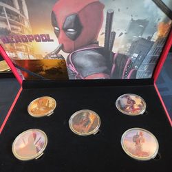 24kt gold plated deadpool coins