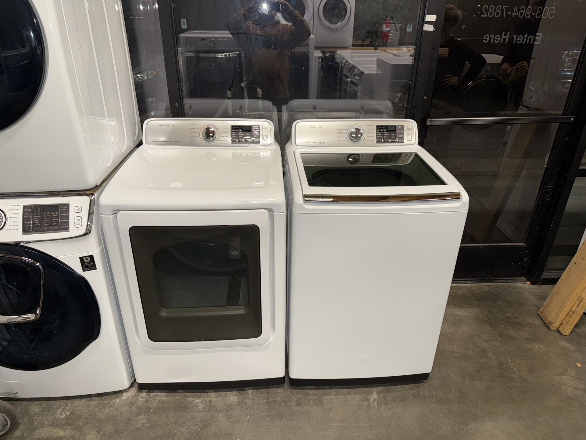 SAMSUNG XL CAPACITY WASHER DRYER ELECTRIC SET