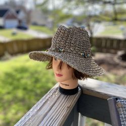 Ladies Scala Collezione Woven Straw Hat 