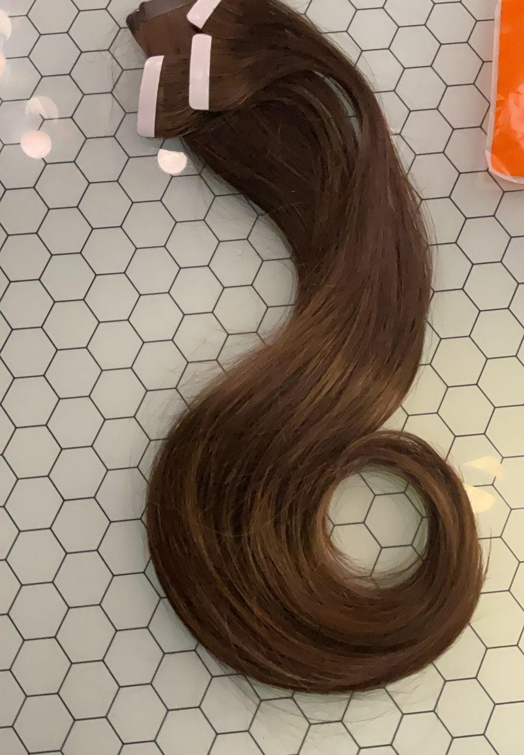 20 Inch Brown Tape In Hair Extensions Like New