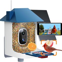VIZIUUY
Smart Bird Feeder with Camera, AI Identify 11000+ Birds Species, 2K Bird House Camera Solar Powered