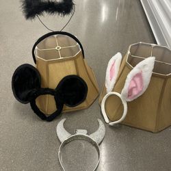 Halloween Costume Headbands / Ears - Black Halo Headband, Mouse Ears Headband, Bunny Rabbit Ears Headband, Light Up Devil Ears Headband - HALLOWEEN 