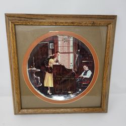 Vintage Norman Rockwell "The Marriage License" Decorative Numbered Plate Framed