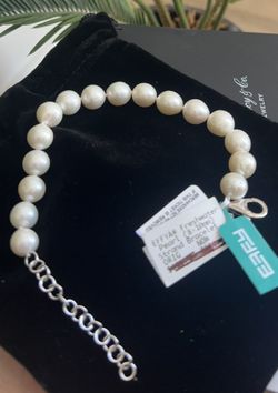 Beautiful freshwater pearls  onto a lovely bracelet and finished with a polished sterling silver lobster clasp 