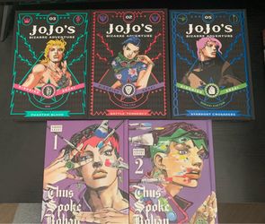 JoJo’s bizarre adventure and Thus spoke Rohan Kishibe hardcover volumes