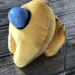 Yellow Among Us Plushie Keychain