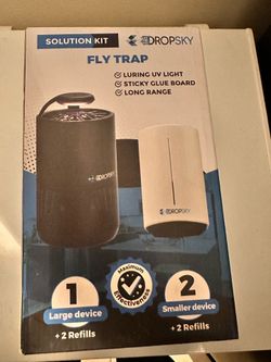 DROPSKY Electric UV Fly Trap Lamp Kit, Sticky Glue Board, Indoor, 3 Pack