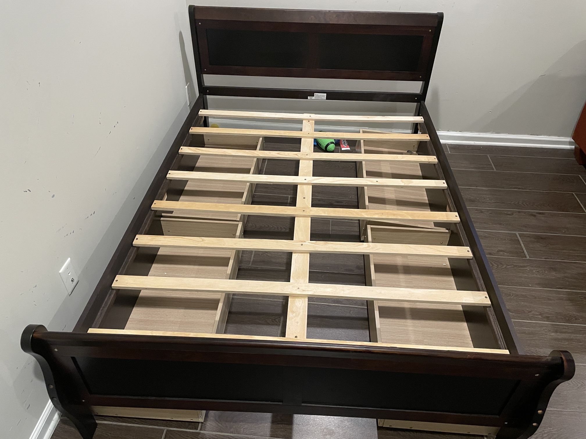 Full Size bed frame with 4 drawers