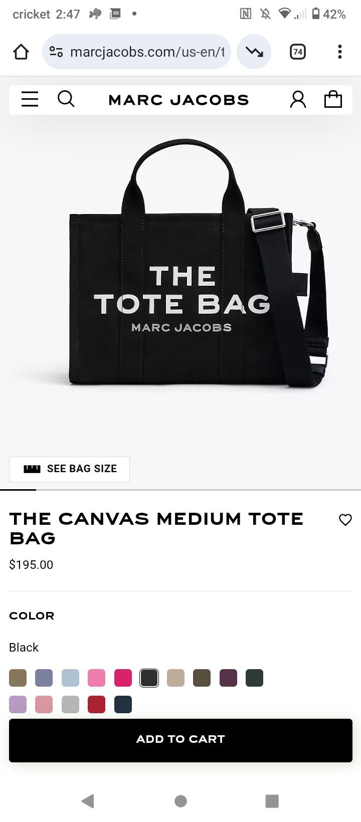 Marc Jacobs Tote Bag