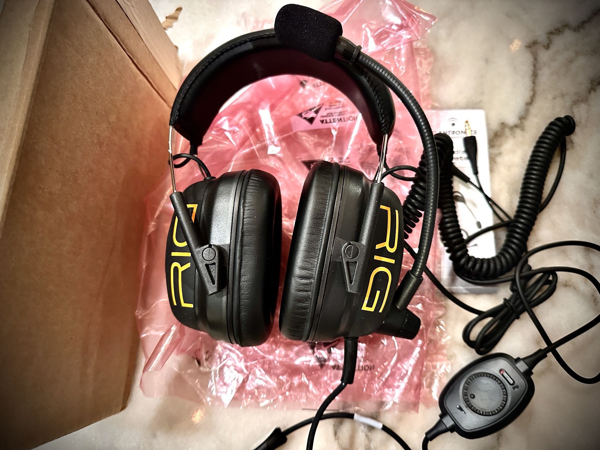 Rare New Plantronics Pro RIGS Gaming Headset. Avionics, Or For Any Loud Ambience Locations
