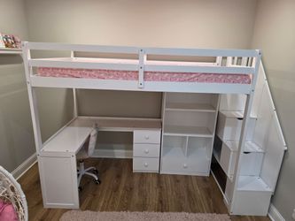 White bunkbed