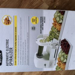 Brand New Unopened Bella 4 In 1 Automatic Electric Spiralizer & Slicer Recipe Book Included