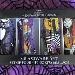 Nightmare Before Christmas Glassware Set 10oz Each