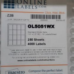Online Labels Sheets