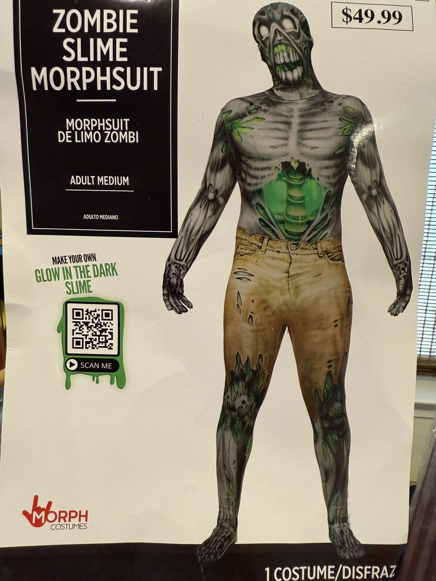 NEW Zombie Slime Morphsuit Halloween Costume