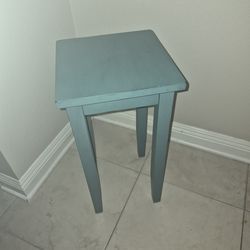 Small blue green side table