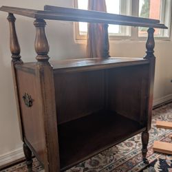 Vintage Brandt Colonial Cherry Wood Side Table Lectern Entry Table