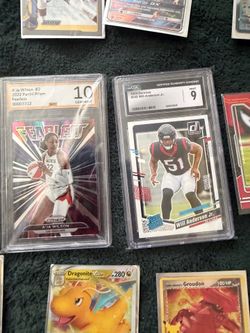 Basketball card and football card