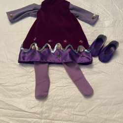 American girl doll purple velvet dress
