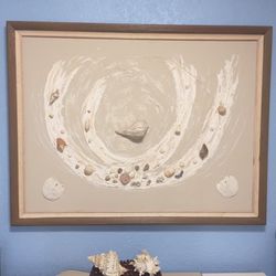 Real Seashell Art Work 54” Beachlovers