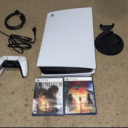 Sony PlayStation 5 PS5 Console Disc Edition 825gb CFI-1215A  with 2 games