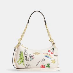 NWT Coach Teri Shoulder Bag With Sketch Print