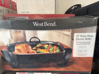 Extra deep electric skillet 15’’(new)