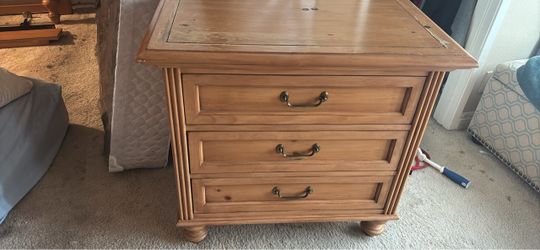 Two- 3 drawer nightstand made by Bassett.