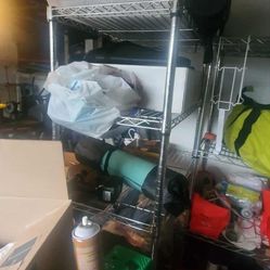 2 Metal Storage Shelves 6 Feet Tall Shelf