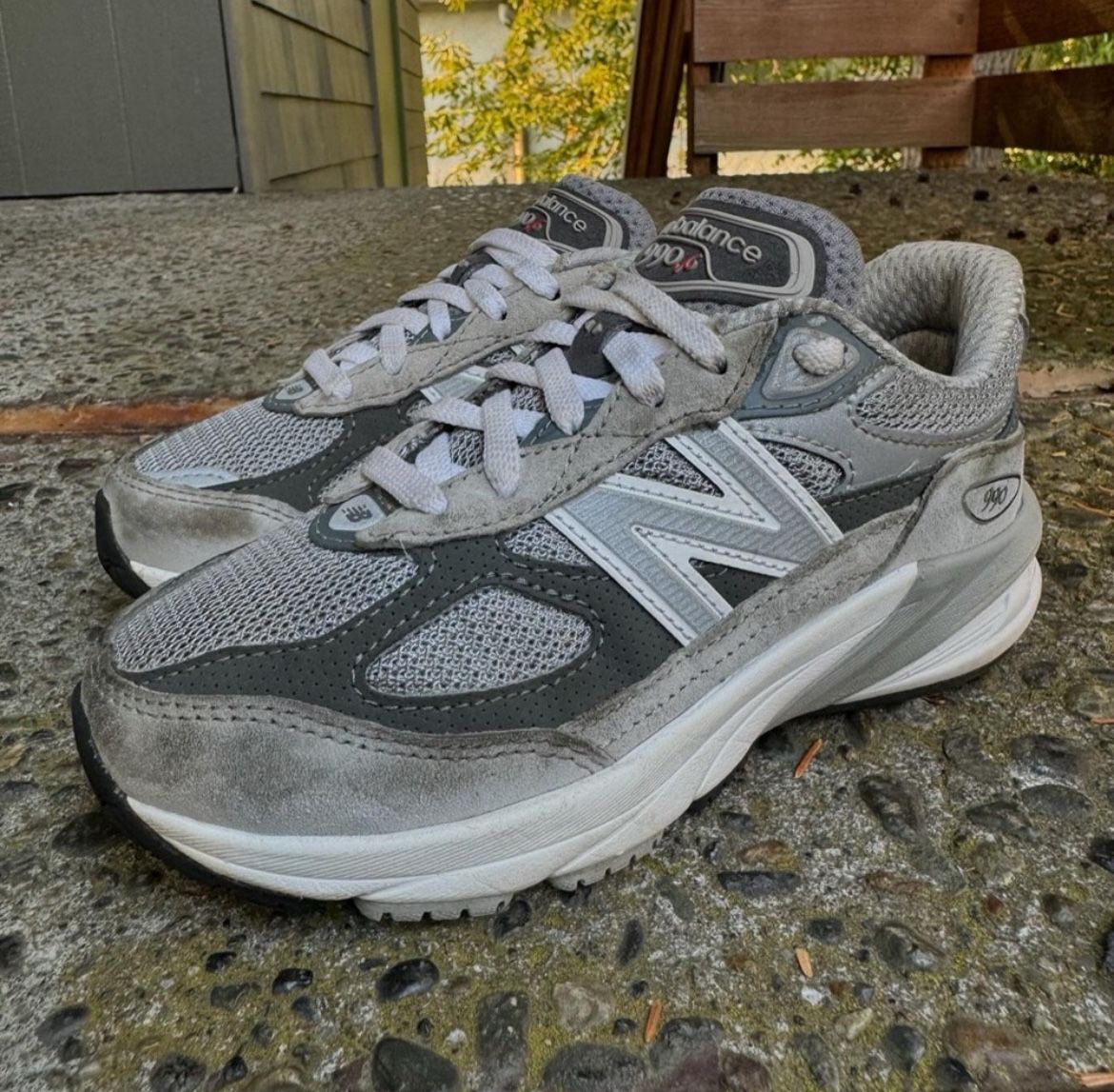 New Balance 990 classic grey in youth GS size 12
