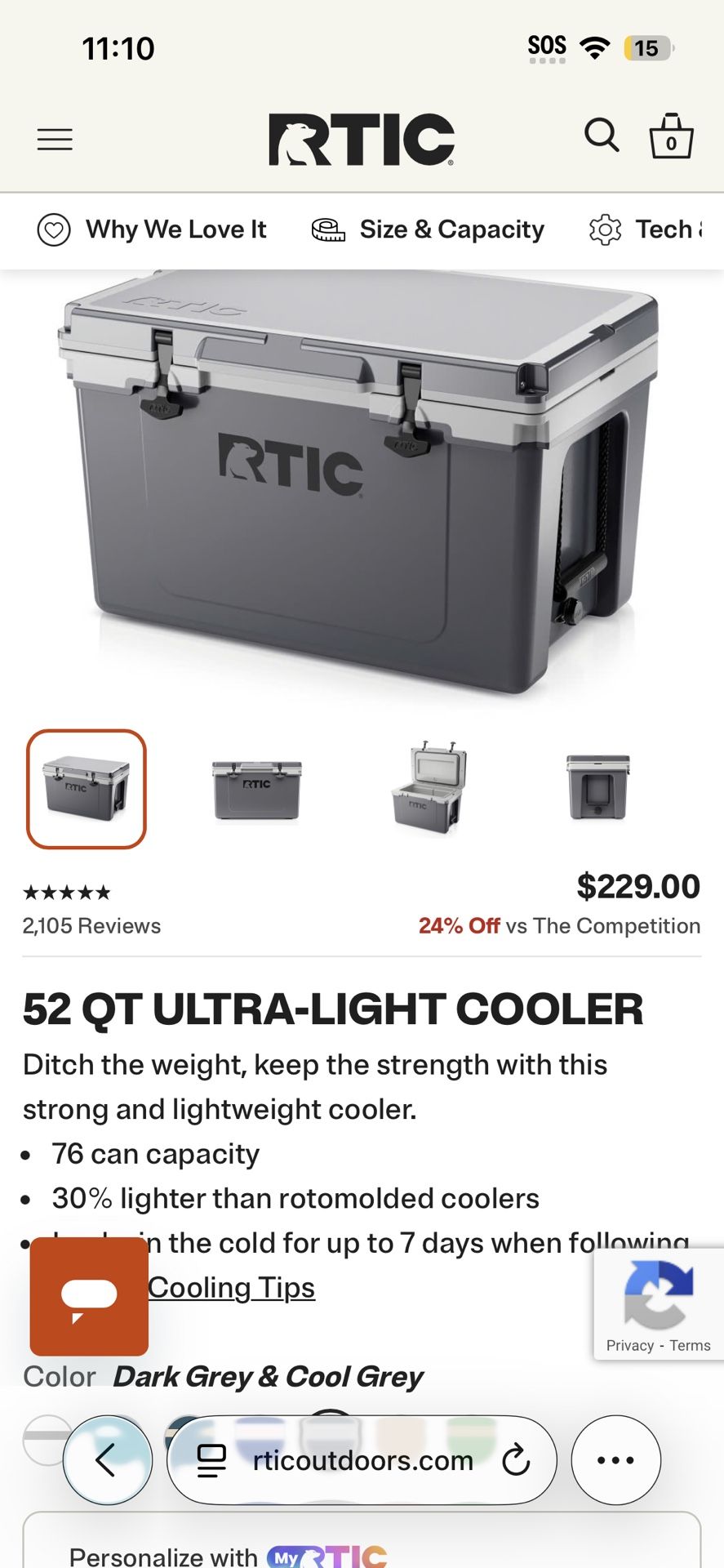 RTIC Cooler 52qt