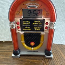 Vintage Soundesign Jukebox Clock – Beatles Songs – Retro Style Alarm
