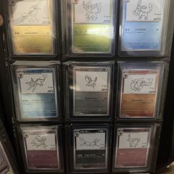 Yu Nagaba evee set Of 9 pokemon