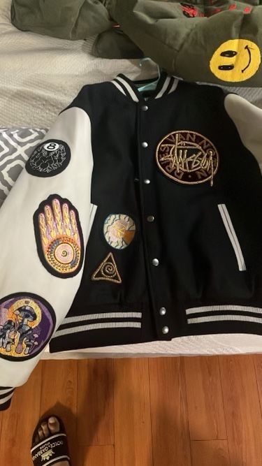 Stussy X Dries Van Noten Varsity Jacket Size L for Sale in