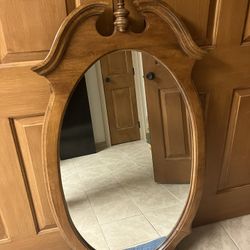 Vintage Solid Wood Wall Mirror