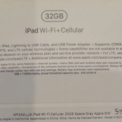 Brand New iPad WiFi & Cellular 32GB 5TH GEN