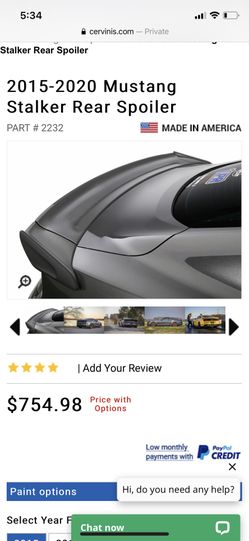 Cervinis Shadow Black 2015-2020 Mustang Stalker Rear Spoiler